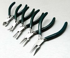 5 Pc Jewelers Pliers Set Jewelry Making Beading Wire Wrapping Hobby 5" Plier Kit