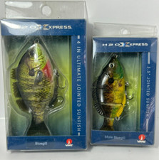 2pc H2OXPRESS 3.5" Jointed Sunfish MALE BLUEGILL & 4" Ultimate Jointed BLUEGILL