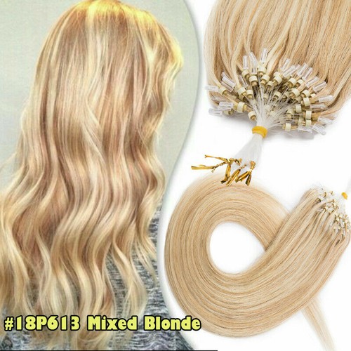 Micro Ring Loop Link Micro Beads Hair Extensions European Remy Human Hair100-200 - Picture 65 of 68