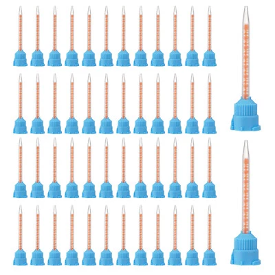 ELABPAL Pack of 50 Dental Mixing Tips 10:1 Ratio Blue/Orange Temporary Crown & Bridge US