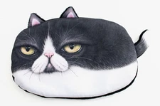 3D Soft Imitate Funny Cat Pouch Small Purse Black Novelty Design Coin Bags Mini
