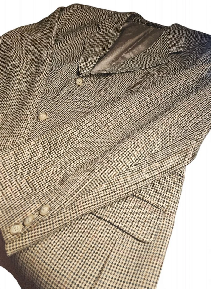Vintage Orvis men's beige & brown check pattern sport jacket size approx 44L - Image 4 of 4