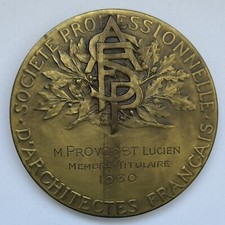 Medaille FGSPF Gymnastique Aout 1913 Par Rasumny En Bronze Argenté RefV900
