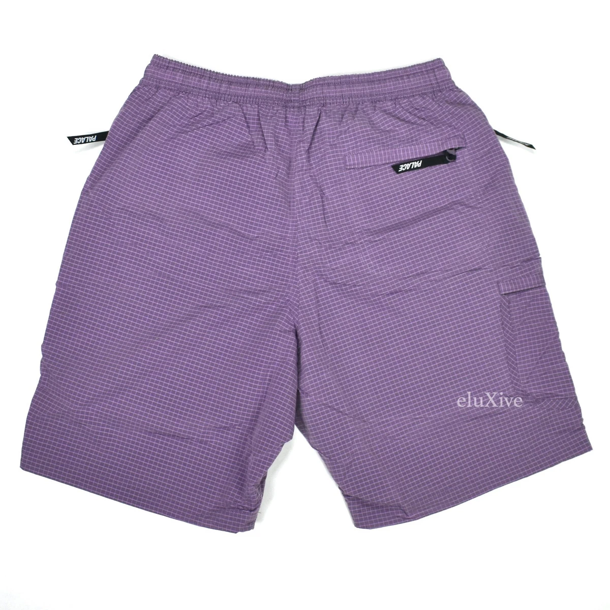 NWT Palace Cripstop Grid Mesh Tri-Ferg Logo Shorts Purple Mens M