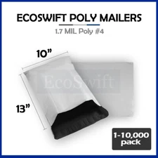 1-10000 10 x 12 "EcoSwift" Poly Mailers Envelopes Plastic Shipping Bags 1.70 MIL
