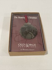 WENDELL AUGUST FORGE METAL GIFTWARE, MEANING OF CHRISTMAS ANGEL ORNAMENT MH9A