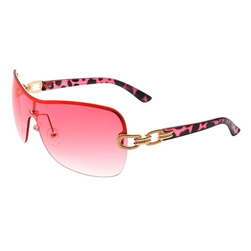 Women's Designer Style Sunglasses Semi-rimless Shield Frame UV400 - Picture 10 of 25