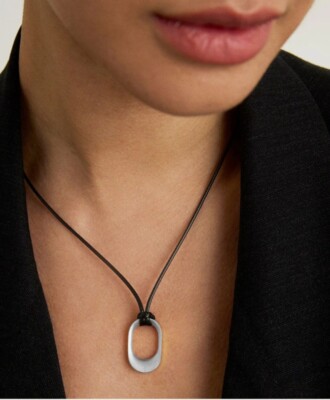 Silber Palladium Halskette Dean Davidson plattiert Crosby Design kurze Creolen UVP 150 $