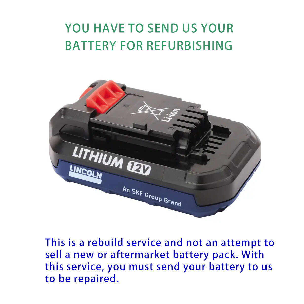 Rebuild service for Snap-On LSL1261 Replacement Battery pack Rebuild