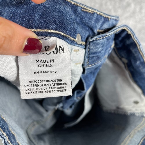 Hudson Girls Size 12 Light Wash Mid Rise Straight Leg Jeans EUC - Picture 8 of 10