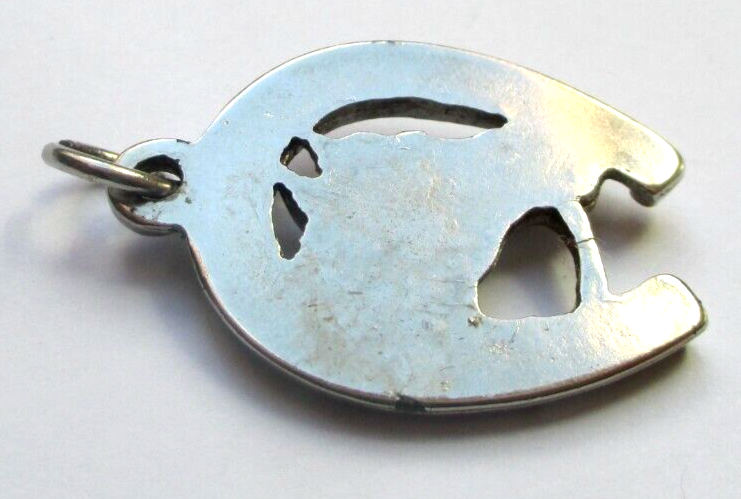 Médaille Porte-Bonheur Fer à Cheval En Argent - Bijou Vintage 2094 - Ancien - Occasion