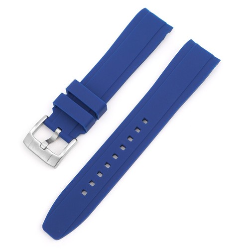 Curved End Silicone Bracelet Rubber Watch Strap Band 18 20 21 22 24mm Replace - Picture 18 of 29