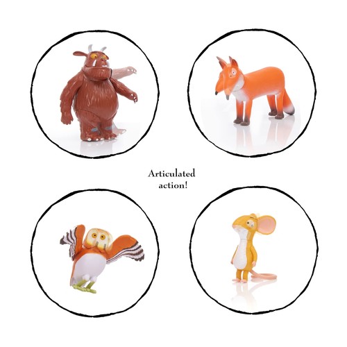 Gruffalo Jouet Figurine Jeu Personnages Articulés pour Enfants Comprend Souris Ow... - Photo 2/7