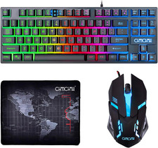 Teclado Y Mouse Inalambrico Gamer Set Croma Gaming Iluminacion Teclas Para Pc