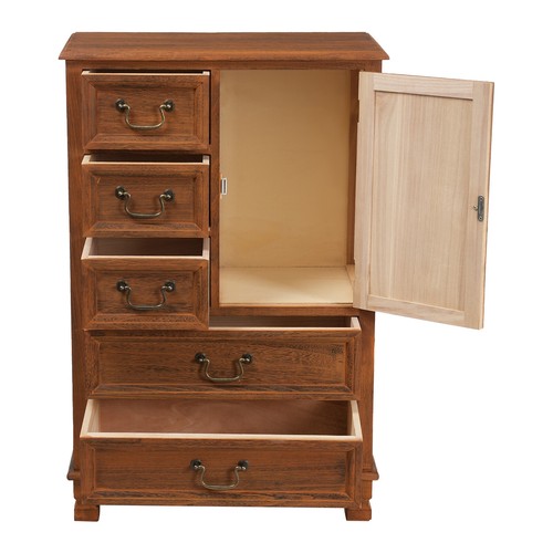 5 Drawers Dresser for Bedroom Wood Chest of Drawers Rustic Dressers Organizer - Picture 10 of 20