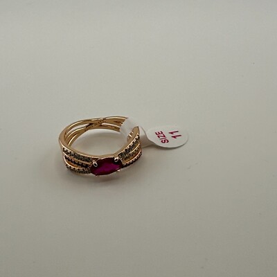 BP The Nicole Ring RBP6214 Lab Created Ruby Rose Gold Plating Size 11 Ring
