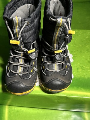 Keen Winterport II Waterproof Boot Black Yellow Kids US 8 | eBay