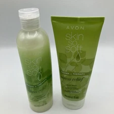 AVON Skin So Soft Aroma Therapy Stress Relieve Body Wash Foam Bath