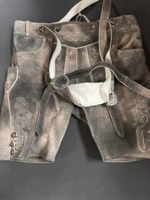 Men's Cowhide Suede Lederhosen Shorts: Bavarian Oktoberfest From Germany Size 52