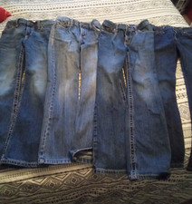 Wrangler 20X Jeans 4 Pair Regular Fit Blue Denim Straight Leg Youth Boys 10 Reg