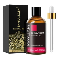 MAYJAM 100 mL Geranium Essential Oil 100% Pure Natural Aromatherapy Massage Skin