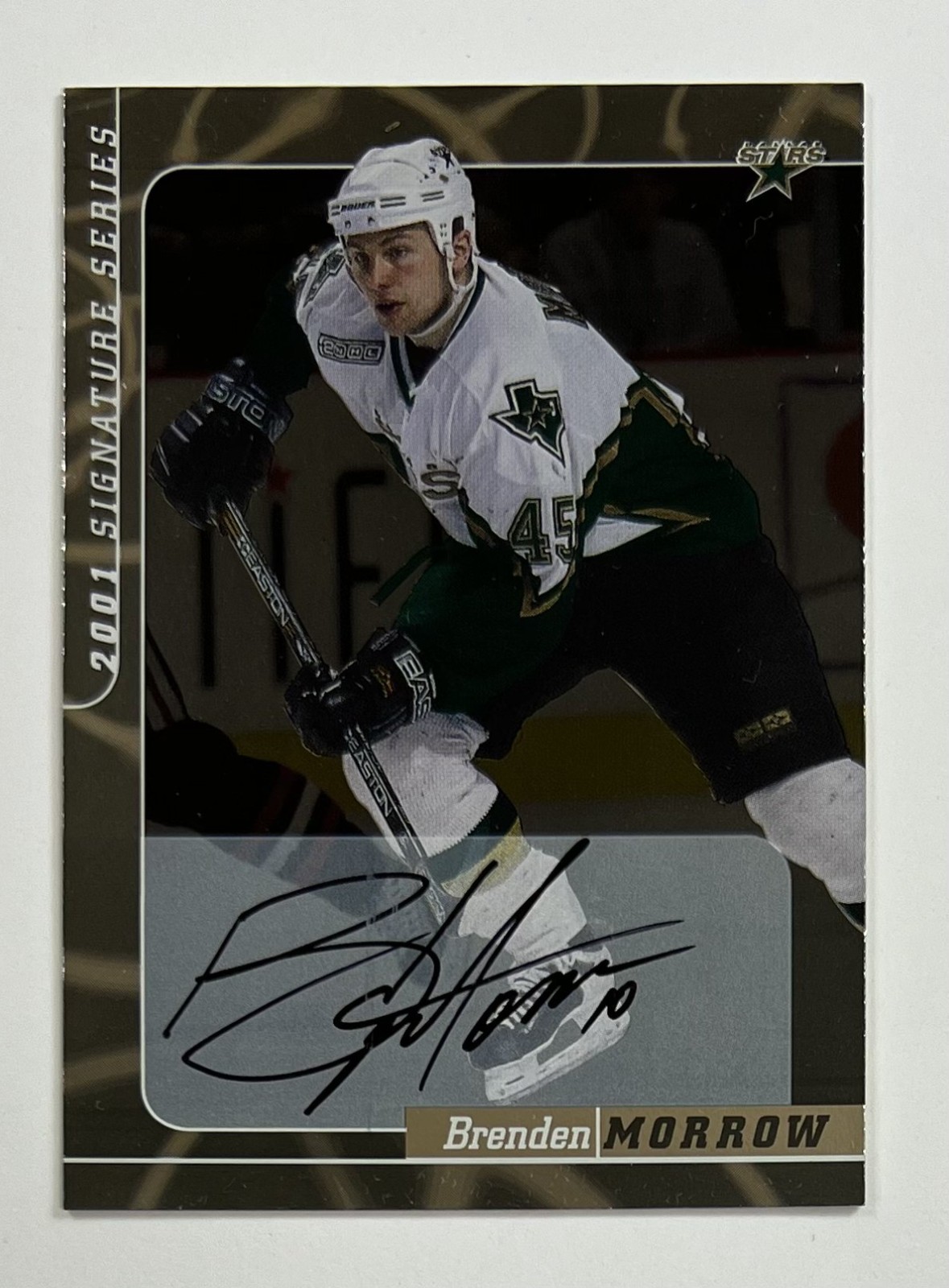 2002 In the Game #82 Brenden Morrow Signature Series Auto AR103