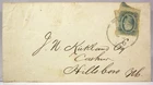 1860s CONFEDERATE CIVIL WAR COVER WITH 10 CENT CONFEDERATE STAMP CSA #12-AD