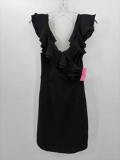 Pre-Owned Lulus Black Size Small Off Shoulder Short Short Sleeve Dress