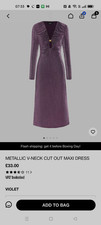 Long Purple Glitter Dress Size S By CIDER