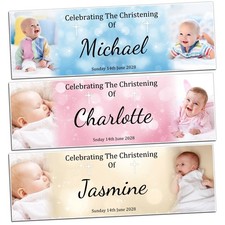 Personalised Christening Baptism Naming Day First Holy Communion Banners