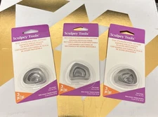 Lot Of 3 Sculpey Tools Rectangle Stainless Steel Clay Cutters NEW