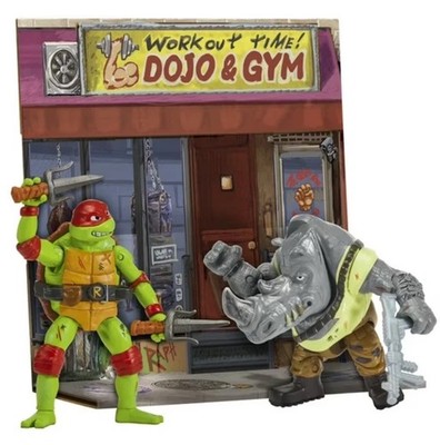 NEW Tmnt Raphael & Rocksteady Action Figure 2 PACK Teenage Mutant Ninja Turtles
