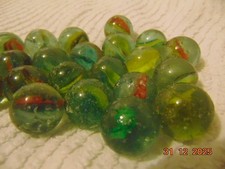 Old Glass Marbles, Cats Eye Pattern. 420gram (I)