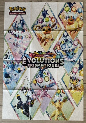 Poster Pokémon Écarlate Et Violet EV8.5 Évolution Prismatique Neuf
