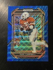 2023 Panini Prizm Draft Picks #36 Earl Campbell Blue Wave /249 - Texas | NFL HOF