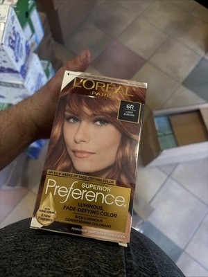 L Oreal Paris Superior Preference Hair Color 6R Light Auburn Permanent Dye