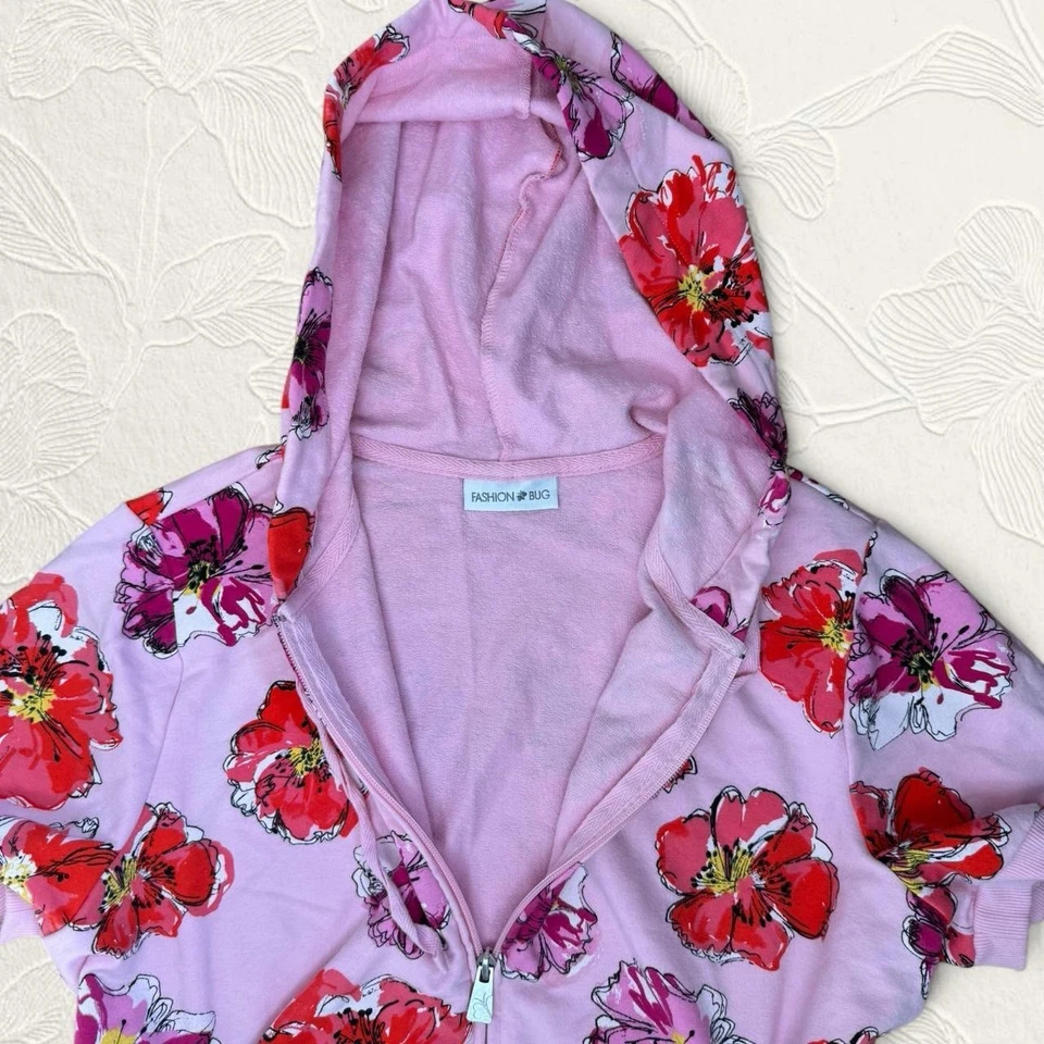 Sudadera con capucha vintage de moda bug para mujer manga corta cremallera talla M Foto 4 de 4