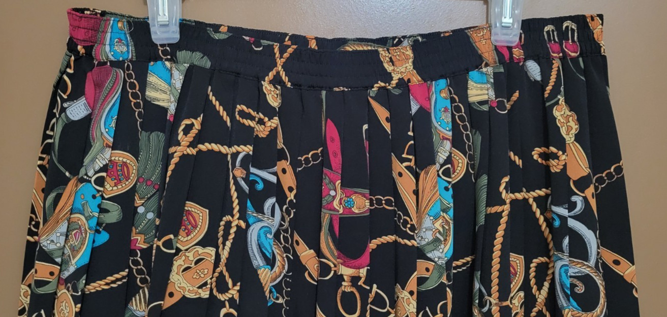 VTG Alfred Dunner Womens Western Skirt Size 20 Equestrian Cowgirl Derby Pull On image 2