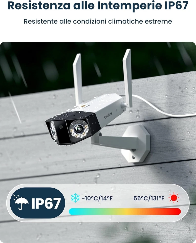 Reolink Telecamera di sicurezza 16MP UHD 180° Wi-Fi 6 dual-band 2,4/5GHz MotionT - Immagine 4 di 4