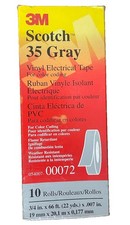 Scotch 35 Gray Pro Grade 3M Electrical Tape 3/4  x66   10 Pack 