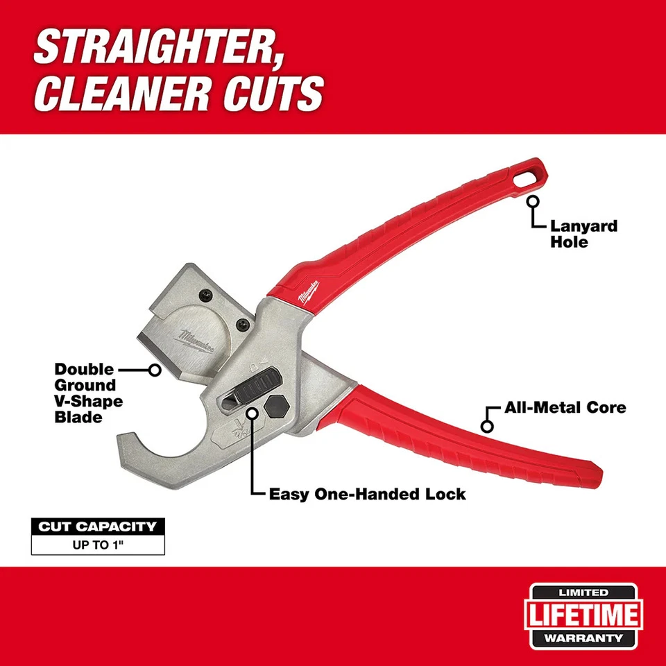 Milwaukee 48-22-4204 PEX / Tubing Cutter w/ Double Ground Steel Blade - Image 2 of 4