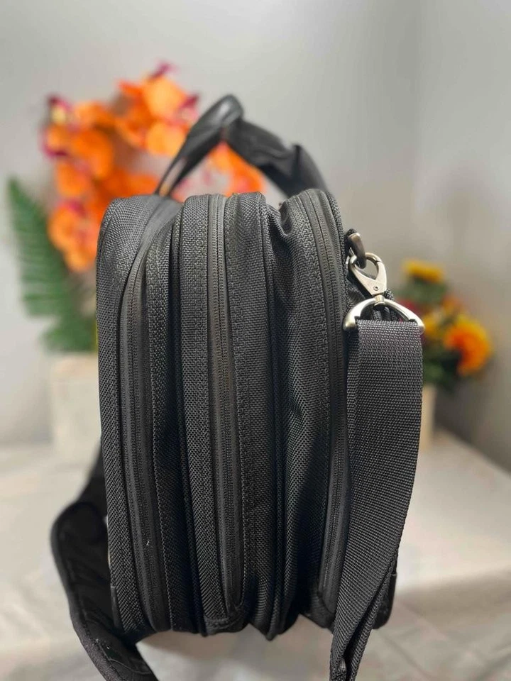 BRIGGS AND RILEY Negro Duradero Nylon Artículos de Viaje Negocios Maletín Bolso Foto 3 de 4