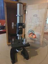 Vintage Bristol No. 5403 Microscope With Wooden Case
