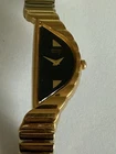 Vintage Seiko Rivoli Watch Women Half Moon Gold Tone 1F20-5D59 New Battery  7”