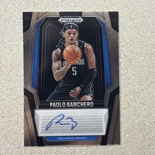 2024-25 PANINI PRIZM BLACK PAOLO BANCHERO AUTO #SIG-PAO ORLANDO MAGIC