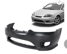 Front Bumper Cover W Fog Lights Holes Black New Fit For 2005-06 Hyundai Tiburon