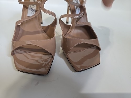 Jimmy Choo Anise 75 Ballet Pink Heels with Stiletto EU40/US10 LATTE - Picture 10 of 11