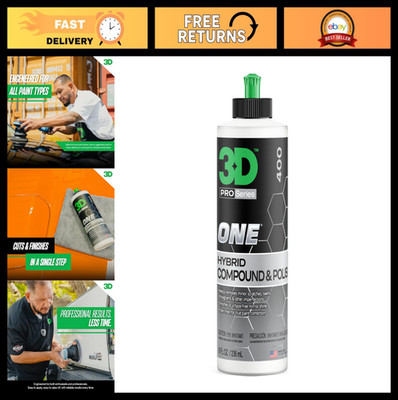 3D Car Scratch & Swirl Remover - Hybrid Rubbing & Buffing Compound 8oz, Paint Co