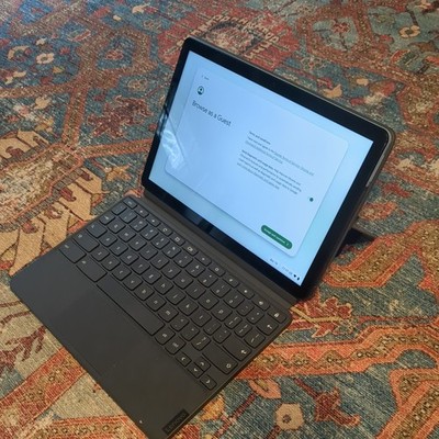 Lenovo IdeaPad Duet Chromebook 128gb WiFi - Ice Blue, Iron Grey