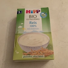 2 Boxes HiPP Organic Cereal Porridge 100% Rice Grain Porridge/Cereal -